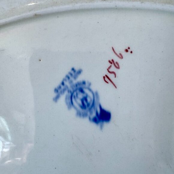 Antique 1920s Whieldon Ware F Winkle & Co Zeeland Pattern Oval Serving Plate - Picture 9 of 11